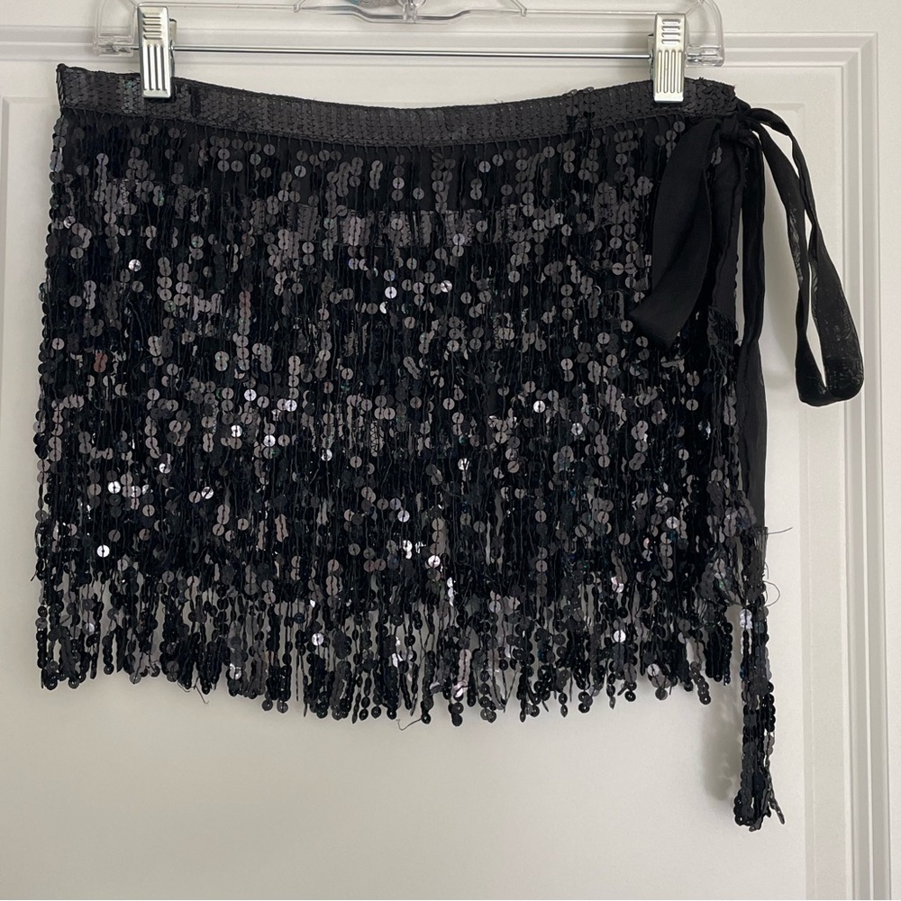 Sequin tassel skirt/hip scarf